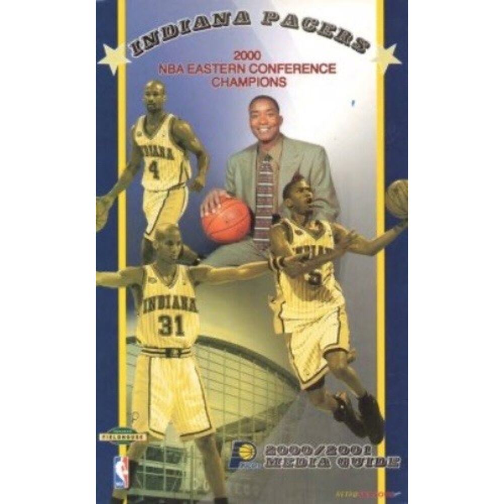 Indiana Pacers 2000-01 Media Guide Program NBA Cover On 12x8in Metal Sign